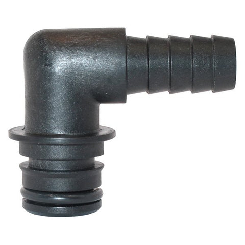 Jabsco 30651-1000 Flojet 20381-009 Snap-In Quad Port X 1/2" Hose Barb 90° Elbow Pump Fitting