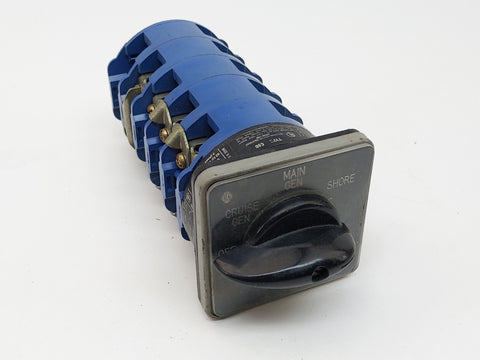 Kraus & Naimer C80 A281 Boat Marine 3-Position 80A 600V AC Rotary Cam Switch FOR PARTS