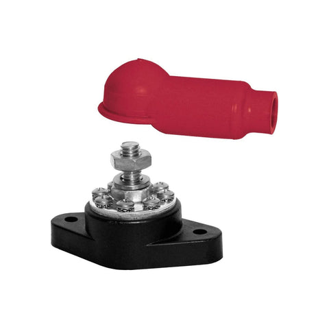 Blue Sea Systems 2101 PowerPost Plus Boat Marine 1/4"-20 Stud Red Terminal Connector