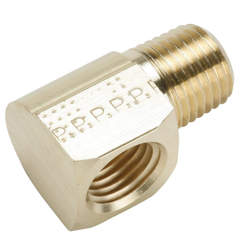Parker 2202P-4-4 Marine Grade Brass 1/4" NTP Fuel Tank 90° Street Elbow