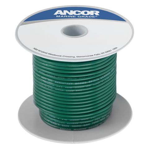 Marine Grade 10 AWG X 250' Stranded Tinned Copper Primary Wire Boat Ground Cable GREEN Ancor 108325