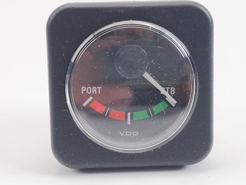 VDO 382 231 Vanguard Series Marine 12V 52mm 40-0-40 Rudder Angle Indicator Gauge