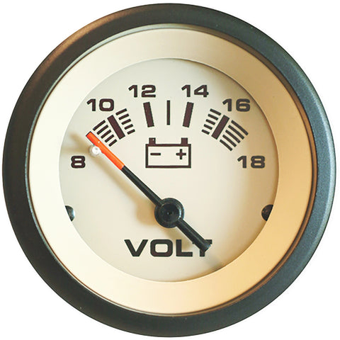 Sierra 59708P Sahara Series 2” 12 VDC 8-18 Volt DC Voltmeter Gauge