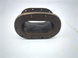 Vintage Boat Marine Solid Bronze 8-1/2" Oval Mating Hawse Pipe Hole Through Bulwark Fairlead