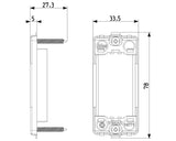 Vimar 16771 Idea Plastic 33.5mm X 78mm Grey Flush 1-Module Panel Mounting Frame