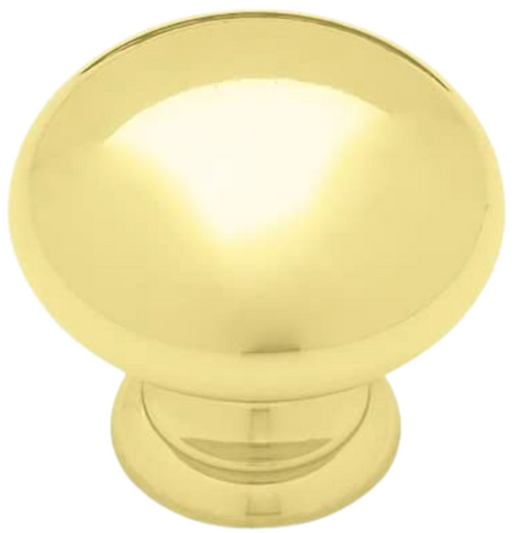 Liberty Traditional P30930C-PL-B1 Polished Solid Brass 1-1/4" Round Cabinet Knob