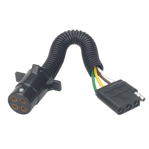 Trailer Light Wiring Adapter 4-Way Round Vehicle Side to 4-Pin Flat West Marine 7066137