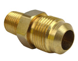 Midland Metal 10-267 10267 Brass 1/2” SAE 45° Flare X 1/4” NPT Male Straight Adapter Fitting - Second Wind Sales