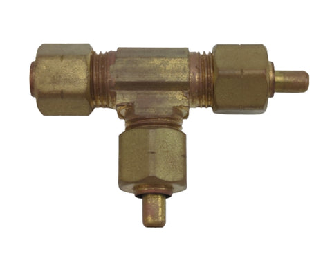 Midland Metal 18-103B 18-103B Barstock Brass 1/4” Tube Forged Compression Union Tee Fitting