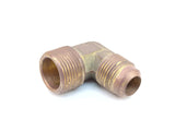 Midland Metal 10-304 10304 Brass 5/8" SAE 45° Flare X 3/4" NPT Male 90° Elbow Pipe Fitting - Second Wind Sales