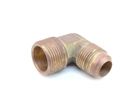 Midland Metal 10-304 10304 Brass 5/8" SAE 45° Flare X 3/4" NPT Male 90° Elbow Pipe Fitting - Second Wind Sales
