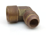 Midland Metal 10-304 10304 Brass 5/8" SAE 45° Flare X 3/4" NPT Male 90° Elbow Pipe Fitting - Second Wind Sales