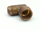 Midland Metal 10-304 10304 Brass 5/8" SAE 45° Flare X 3/4" NPT Male 90° Elbow Pipe Fitting - Second Wind Sales