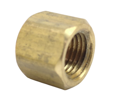 Midland Metal 28-076 28076 Brass 1/4” NPT Female Pipe Cap Fitting - Second Wind Sales