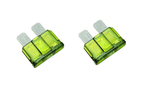 Marine Grade 30A Fast-Acting ATO / ATC Blade Fuse 2-Pack Bussmann ATC-30 Blue Sea 5245 Ancor 604030 - Second Wind Sales