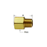 Midland Metal 28-195L 28195L Brass 1/2” X 3/8” NPT Extender Adapter Pipe Fitting