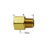 Midland Metal 28-207 28207 Brass 3/4" X 3/8" NPT Extender Adapter Pipe Fitting