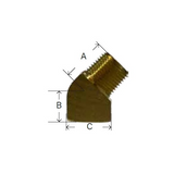 Midland Metal 28-232 28232 Brass 3/8” NPT X 45° Street Elbow Pipe Fitting - Second Wind Sales