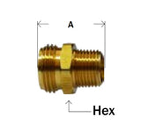 Midland Metal 30-063 30063 Brass 3/4" Garden Hose X 3/4" NPT Male X 1/2" NPT Female Tapped Adapter Fitting