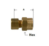 Midland Metal 18-145 18145 Brass 1/4” Compression X 1/8” NPT Female Straight Adapter Fitting