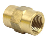 Midland Metal 28-059L 28059L Brass 1/4” NPT Female Light Pattern Coupling Pipe Fitting