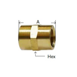 Midland Metal 28-062L 28062L Brass 3/4” NPT Female Light Pattern Coupling Pipe Fitting