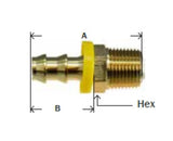 Midland Metal 30-215 30215 Brass 3/4" Hose Barb X 1/2" NPT Male Straight Adapter Fitting
