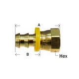 Midland Metal 30-237 30237 Brass 5/8" Hose Barb X 5/8" Dual Seat 45°/37° Female Swivel Adapter Fitting