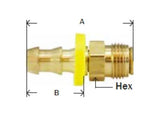 Midland Metal 30-286 30286 Brass 5/8" Push-On Hose Barb X 5/8" Male Inverted Flare Swivel Fitting