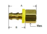 Midland Metal 30-384 30384 Brass 1/4" Push On Hose Barb X 3/8" NPT Female Rigid Adapter Fitting