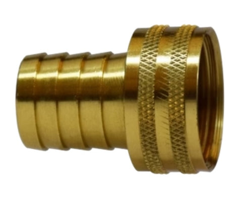 Midland Metal 30-467 30467 Brass 5/8" Hose Barb X 3/4" GHT Female Swivel Only Adapter Fitting