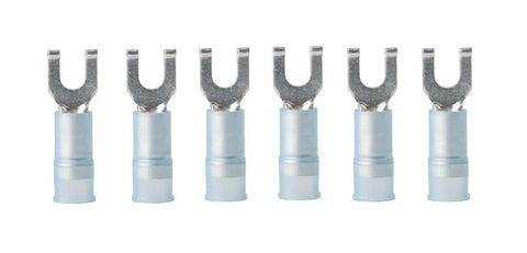 Marine Grade Nylon Flanged Spade Electrical Connector 16-14 AWG Wire X #6 Stud Ancor 230311 6-Pack