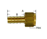 Midland Metal 32-123 32123 Brass 3/8" Hose Barb X 3/8" NPSM Female Swivel with Gasket Adapter Fitting