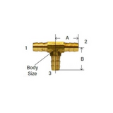 Midland Metal 32-366 32366 Marine Grade Brass 5/16" Hose Barb 3-Way Tee Fitting