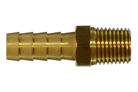 Midland Metal 32-390 32390 Brass 5/16" Hose Barb X 1/2" NPT Male Straight Adapter Fitting
