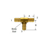 Midland Metal 32-400 32400 Marine Grade Brass 1/2" Hose Barb 3-Way Tee Fitting