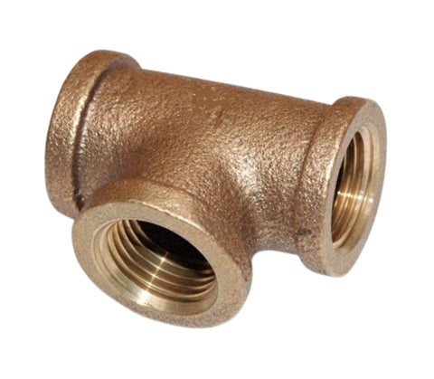 Midland Metal 44-256 44256 Marine Grade Bronze 1-1/4" NPT Female 3-Way Tee Fitting