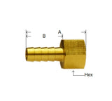 Midland Metal 32-060 32060 Brass 1/2" Hose Barb X 3/8" NPT Female Straight Adapter Fitting - Second Wind Sales