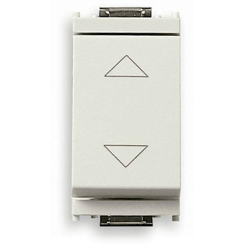 Vimar 16150.B Idea White Panel Mount 10A Momentary SPDT Switch Center-Off Up/Down Arrow Symbol