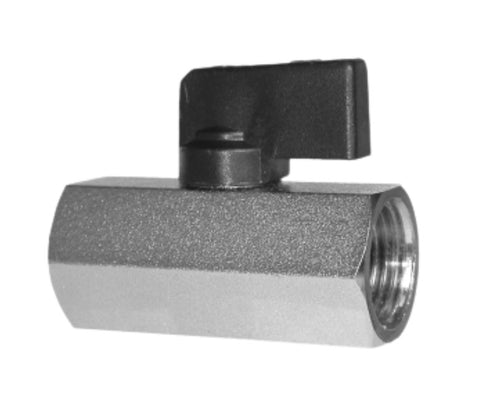 Midland Metal 46-920I 46920I Chrome Plated Brass 1/8" NPT Female Mini Ball Valve
