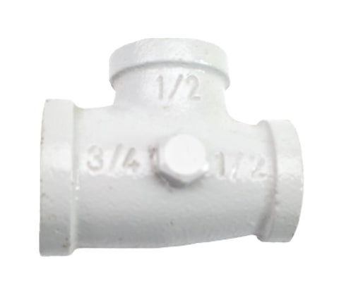 Midland Metal 65-287 65287 Malleable Iron 3/4" X 1/2" X 1/2" NPT Female Reducing Run 3-way Tee Fitting - Second Wind Sales