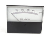 Yokogawa 260-320-P8P89 Stylist Series 75V DC 3-1/2" Analog Surface Mount Voltmeter Volt Gauge