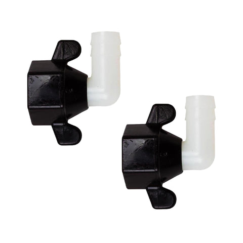SHURflo 244-3946 Nylon 1/2" Wingnut Swivel X 3/4" Hose Barb 90° Elbow Pump Fitting 2-Pack 94-181-11