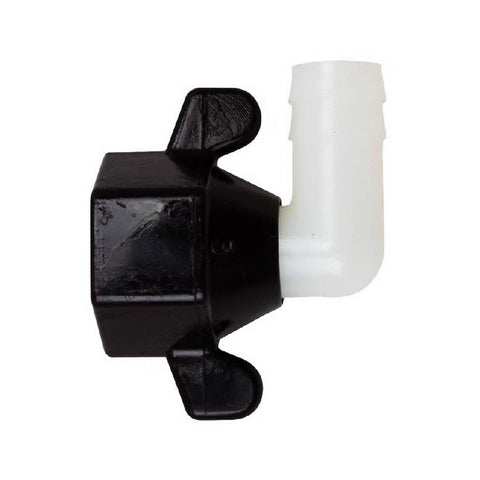 SHURflo 244-3936 Nylon 1/2” Wingnut Swivel X 5/8” Hose Barb 90° Elbow Pump Fitting 94-181-10 - Second Wind Sales