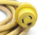 Marinco 25PCM 25PCM2 Boat RV Marine 30 AMP 125 VOLT 25' Yellow Shore Power Cable Cordset