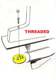 Mercury MerCruiser 76214Q5 Mariner Force Alpha Bravo 3-1/2" Flat Trim Tab THREADED Zinc Anode Martyr 76214-5