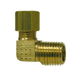 Midland Metal 18-224B 18224B Brass Barstock 1/4” Compression X 1/8” NPT Male 90° Elbow Fitting