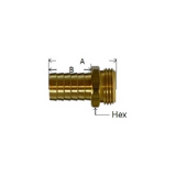 Midland Metal 30-042 30042 Brass 3/4" Hose Barb X 3/4" GHT Garden Hose Male Adapter Fitting