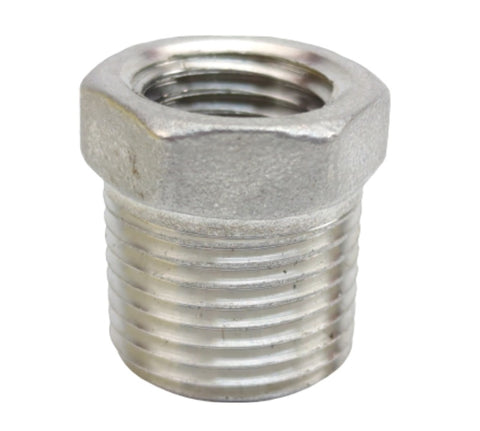 Midland Metal 63-502 63502 Stainless Steel 3/8" NPT Male X 1/4" NPT Female Hex Bushing Fitting - Second Wind Sales