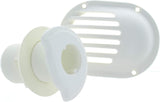 Forespar 906059 MF 867 Marine Grade Marelon White 3/4" NPSM Thru Hull Drain Fitting and Scoop Strainer
